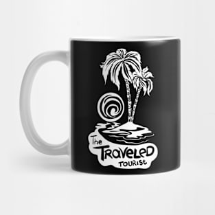 Traveling Tourist island with palm Trees Mug